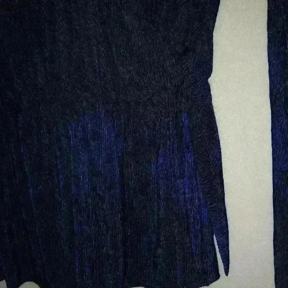 all in favor navy blue faux wrap top - Picture 2 of 6